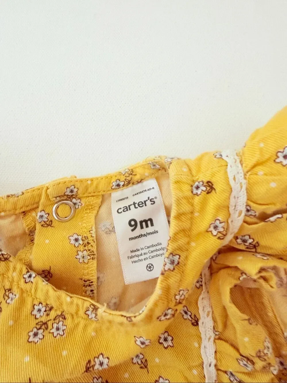Carter's Floral Flutter Jumpsuit - Baby Girl size 9 months